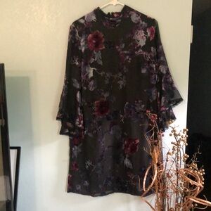 Floral Black Dress
